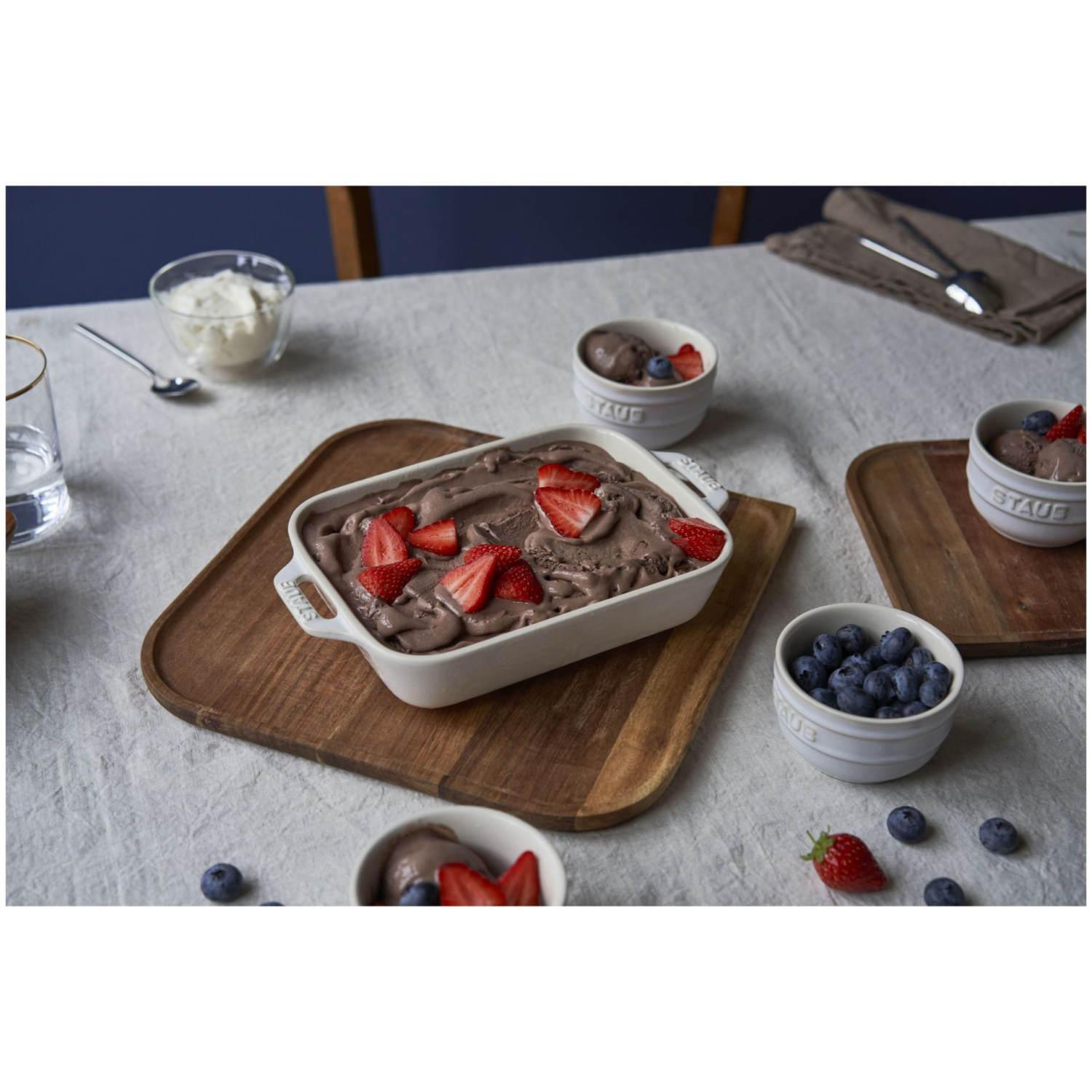 Staub Gratineerschaal S/2 Ivoor