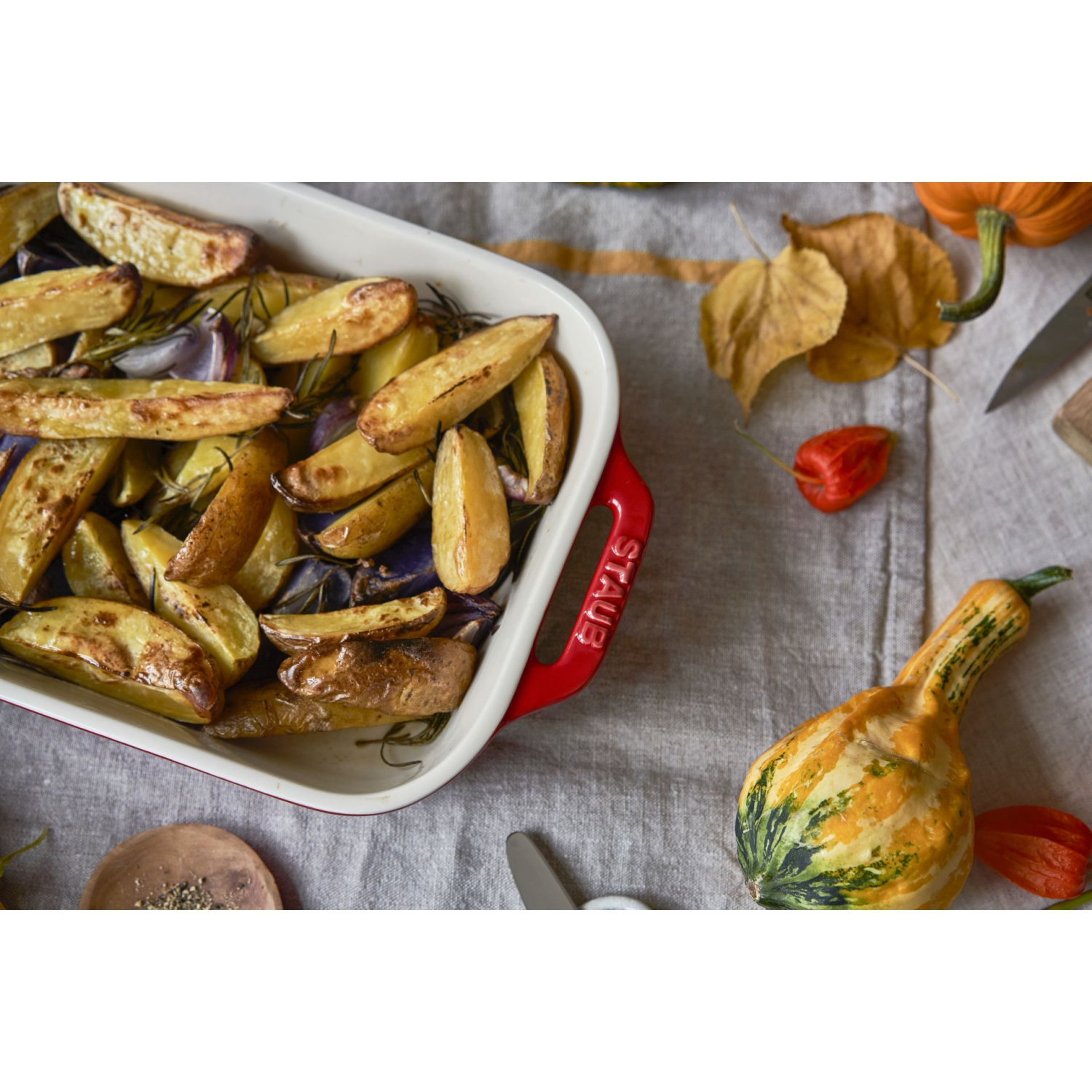 Staub Gratineerschaal S/2 kers