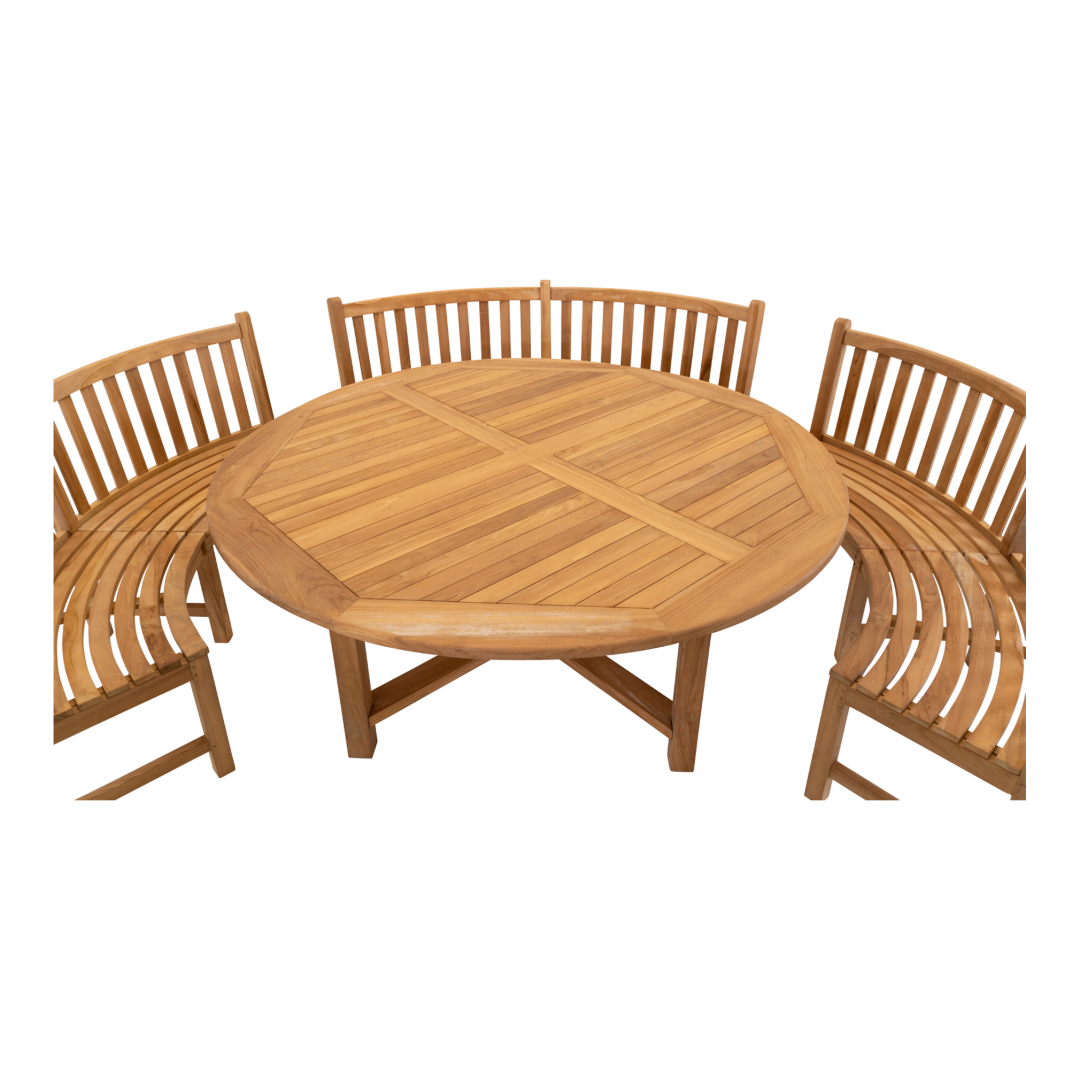 Tafel teak ø180x75cm