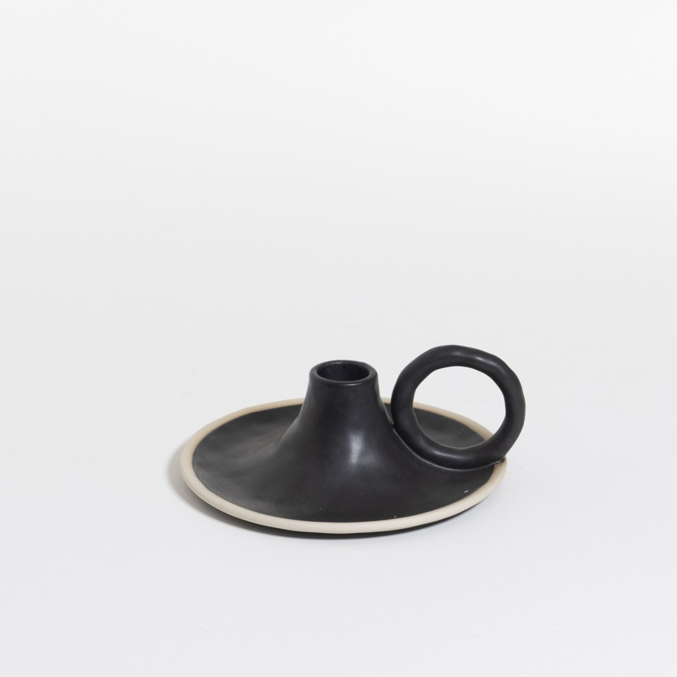The Table Atelier Kandelaar 14,5x6 cm Black Pepper