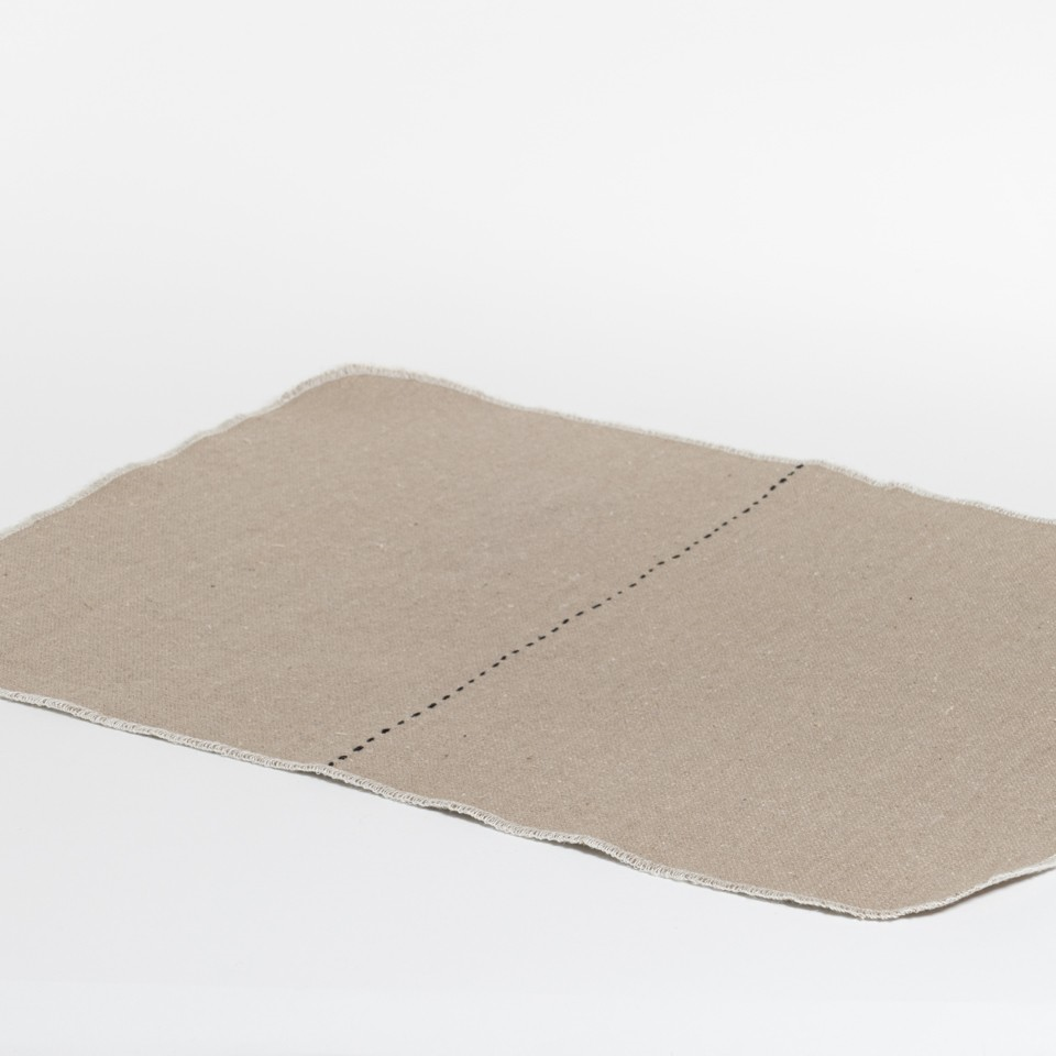 The Table Canvas Placemats Set van 4 50x38 cm Milk Tea