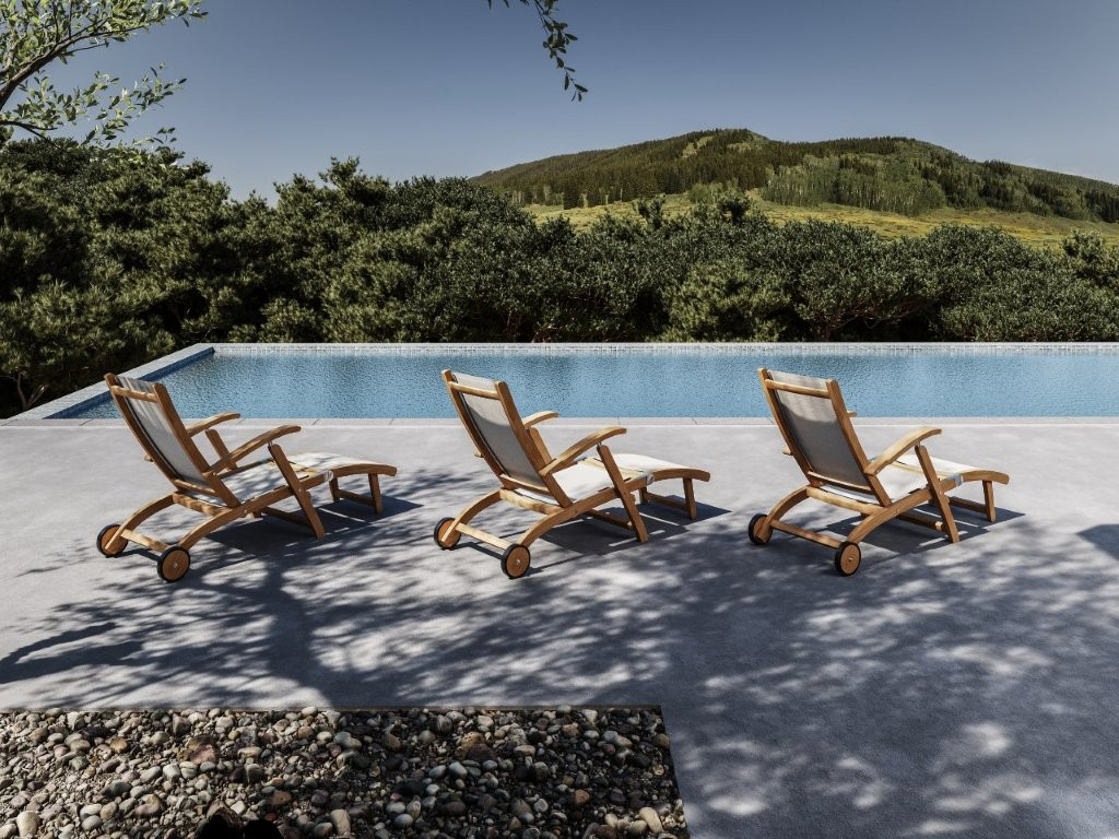 Traditional Teak Deckchair Cloud