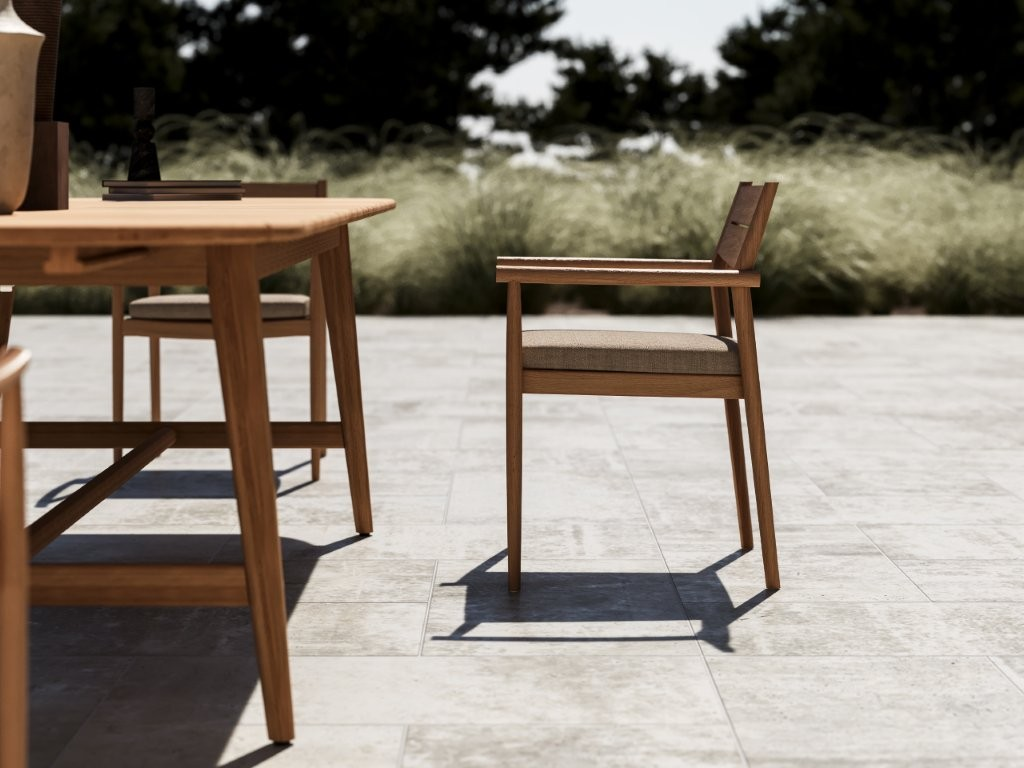 Traditional Teak Diningstoel excl. kussen