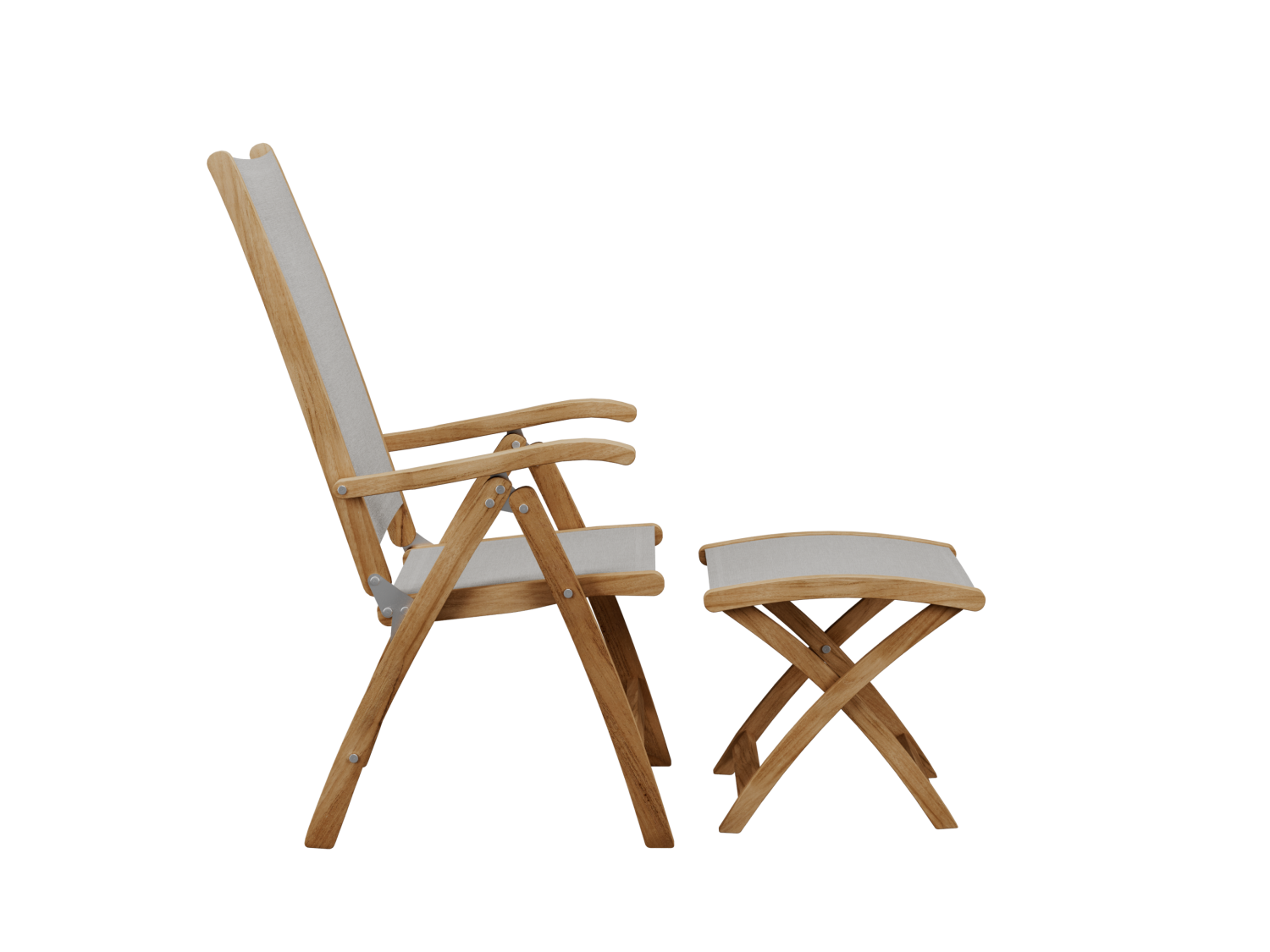 Traditional Teak Lounge voetenbank Cloud
