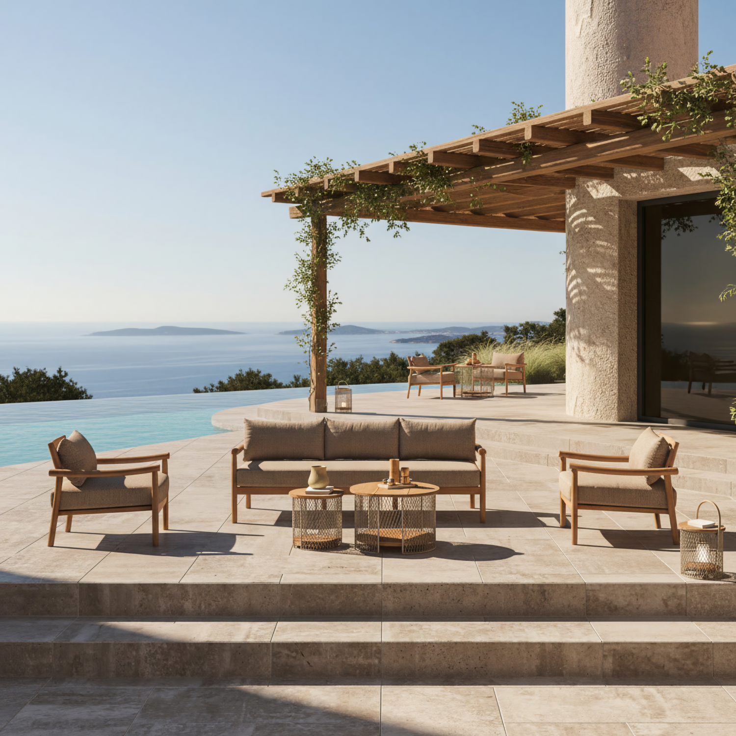 Traditional Teak Loungebank 3 persoons