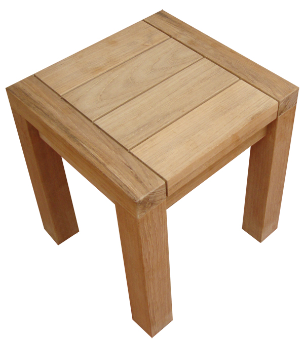 Traditional Teak Maxima Hocker 38x40cm