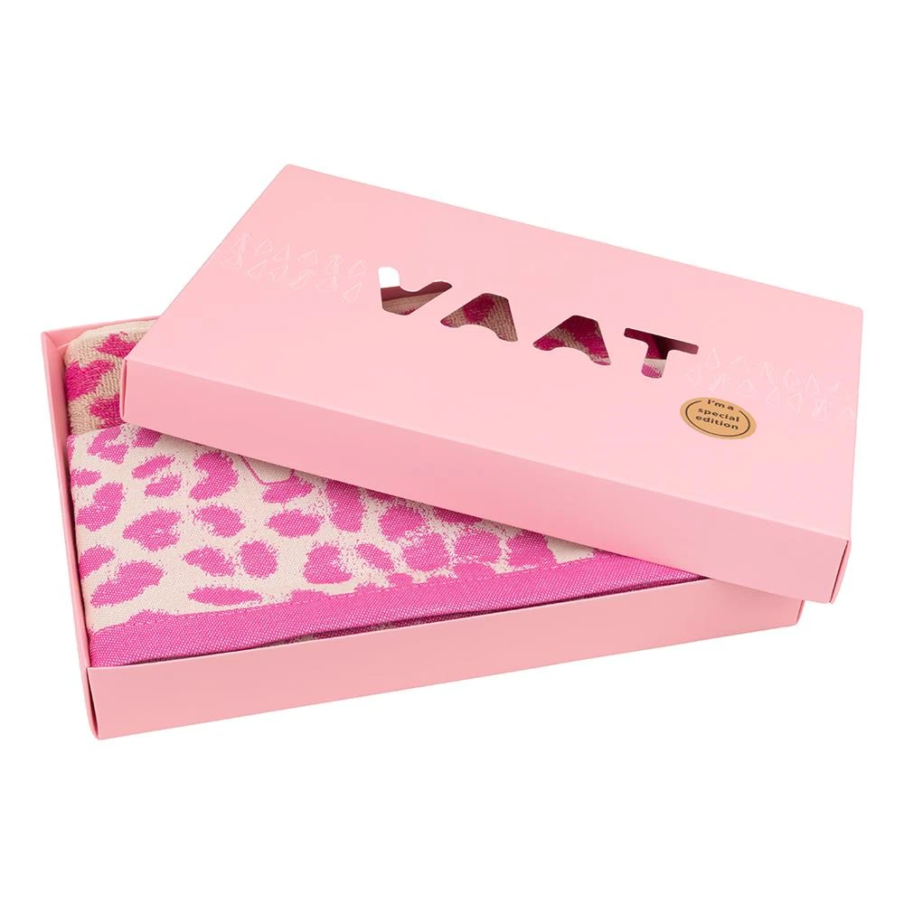 VAAT Gift set Thee/handdoek - Leopard - roze/zand