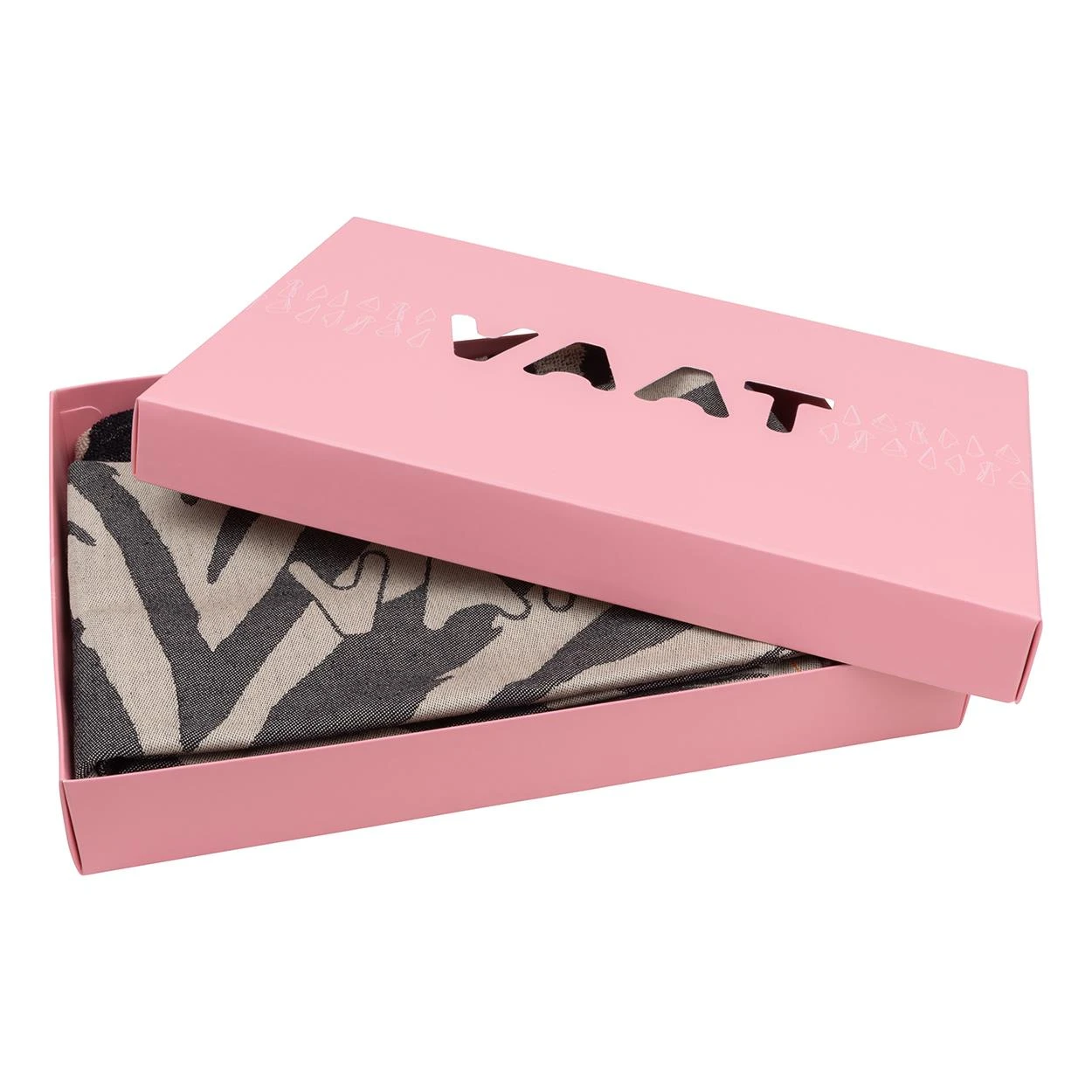 VAAT Gift set Thee/handdoek - Zebra - zwart/zand
