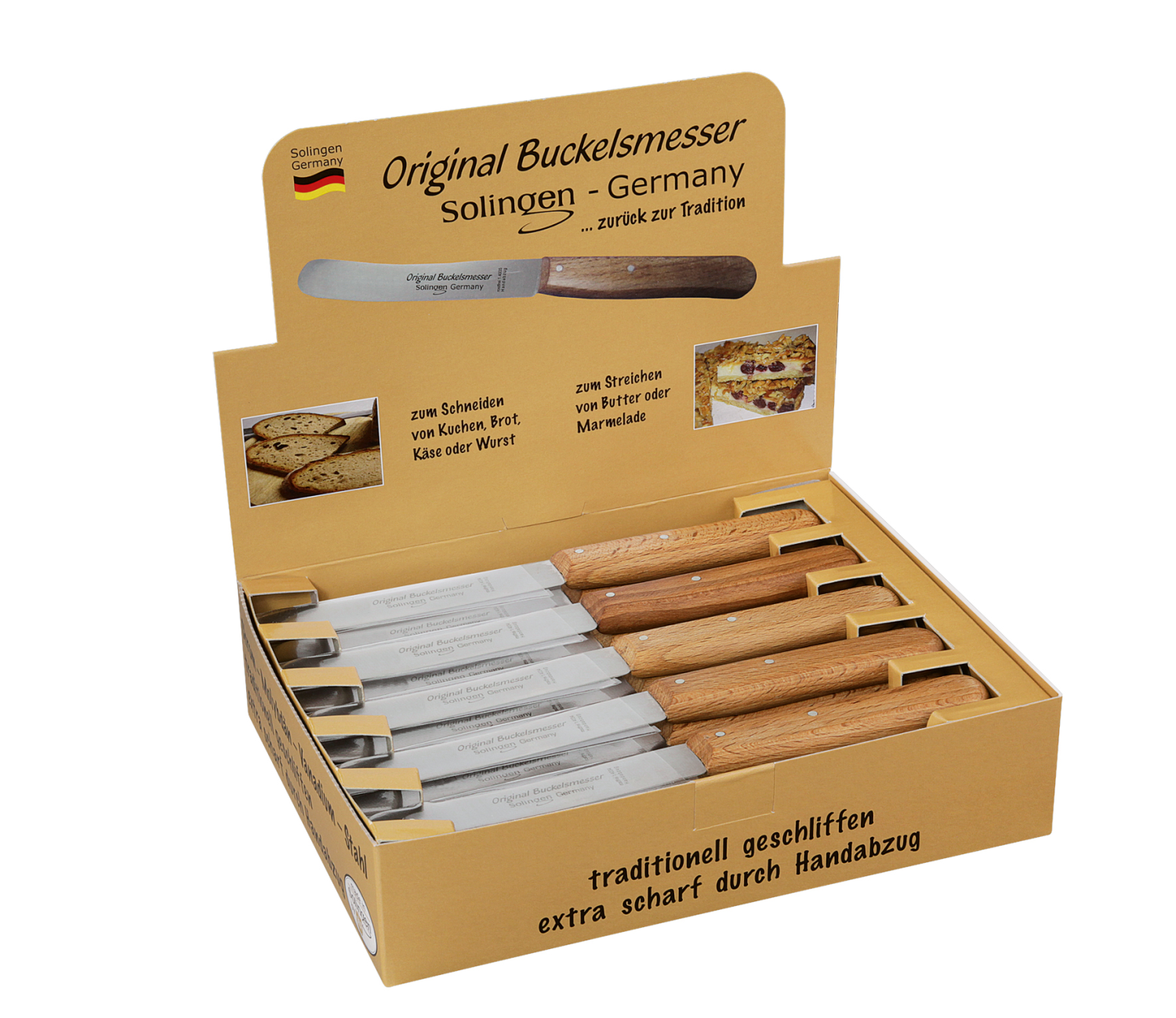 ZASSENHAUS Ontbijtmes BUCKELS, beuk